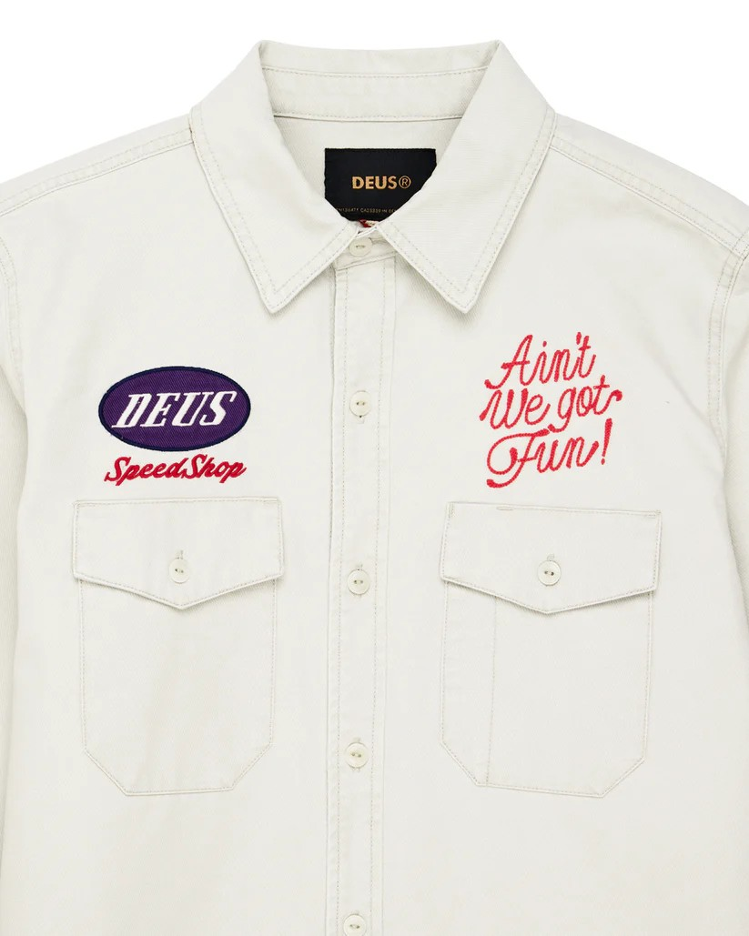 DEUS TIN LIZZIE SHIRT - DIRTY WHITE