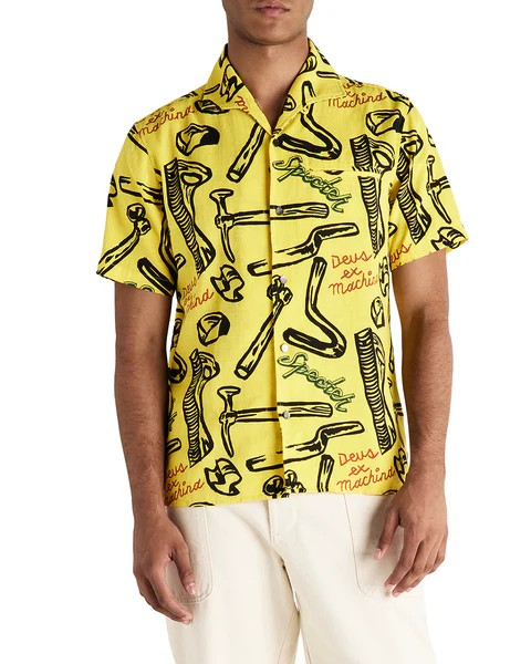 DEUS SPECTER TOOLS SS SHIRT - CANARY YELLOW