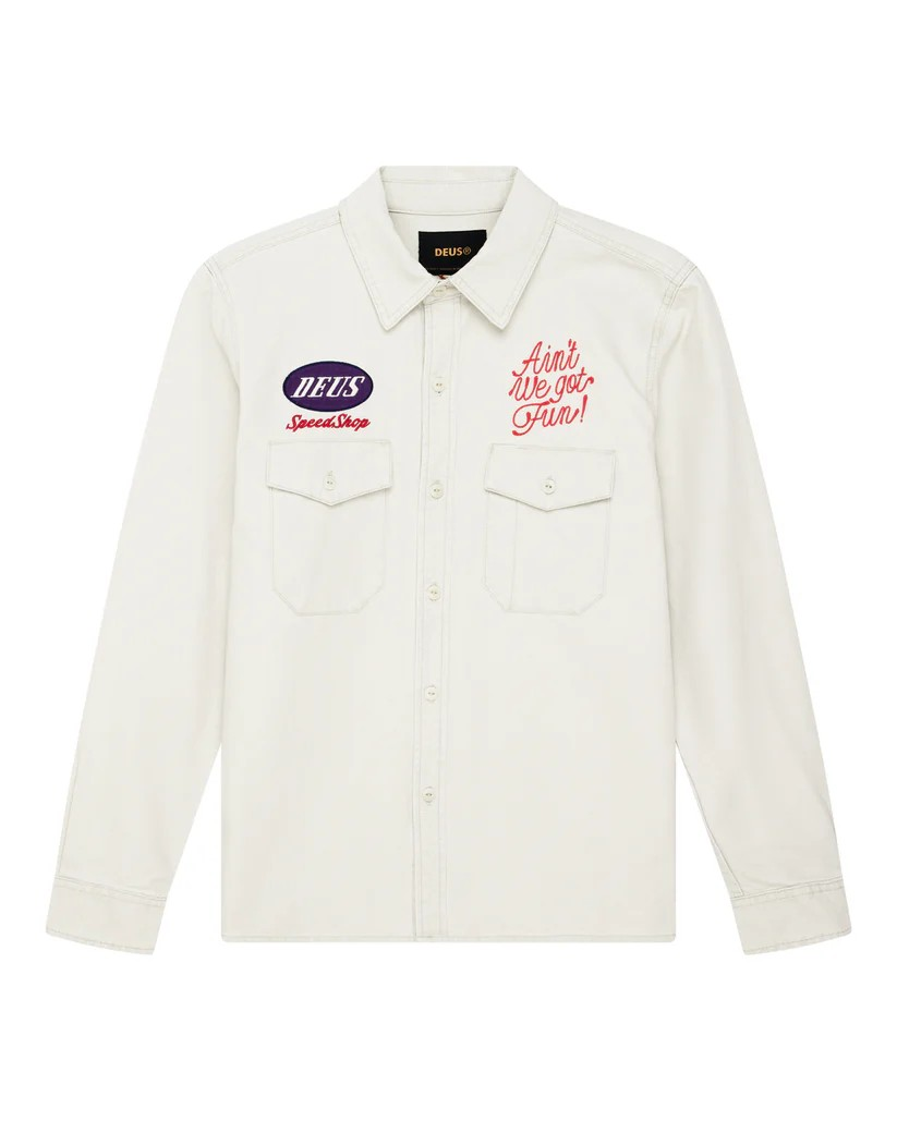 DEUS TIN LIZZIE SHIRT - DIRTY WHITE
