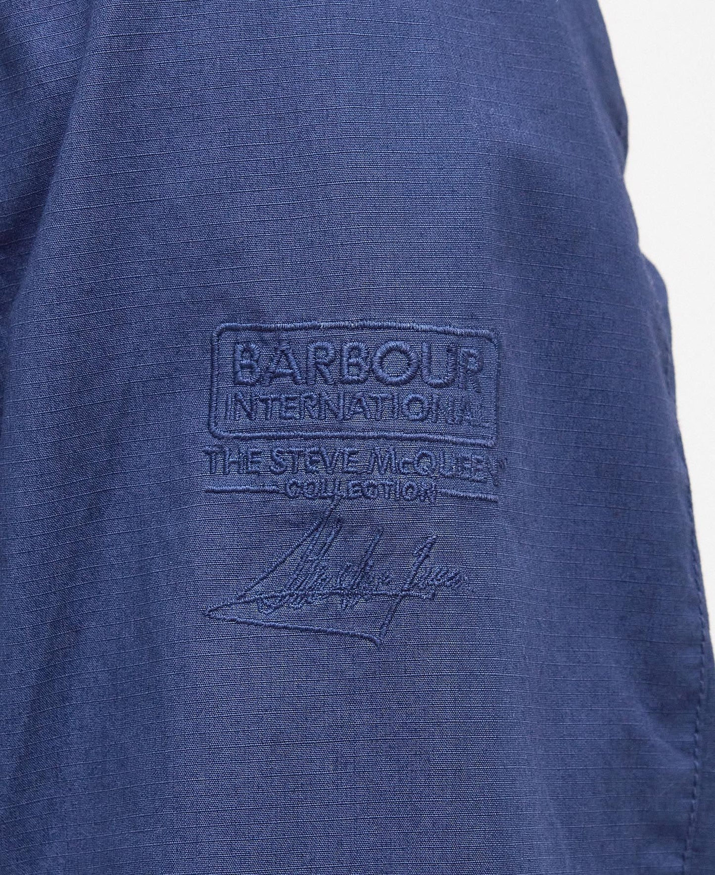 INTERNATIONAL WORKERS CASUAL BARBOUR - WASHED COBALT