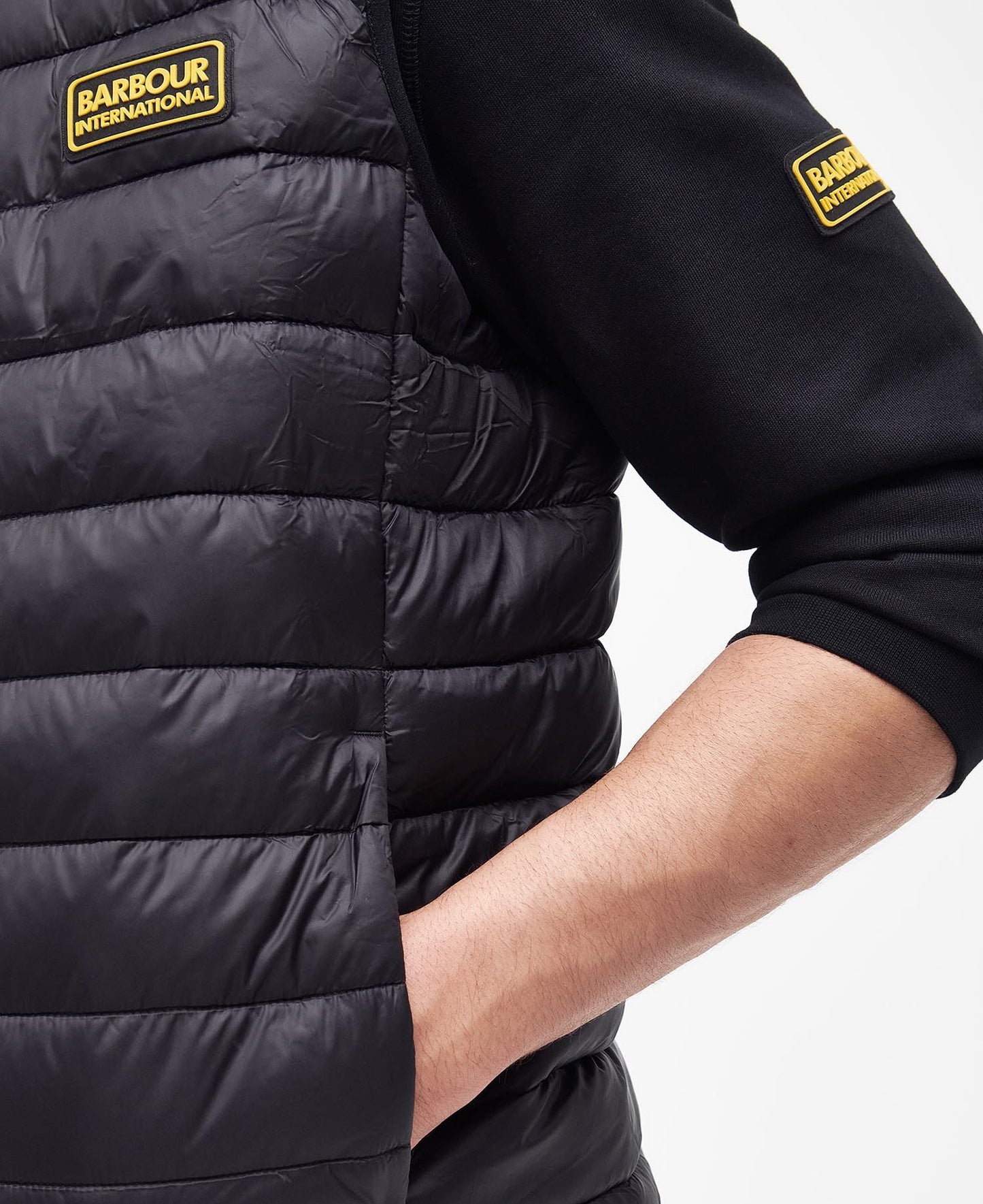 BARBOUR INTERNACIONAL RACER REED GILET - BLACK