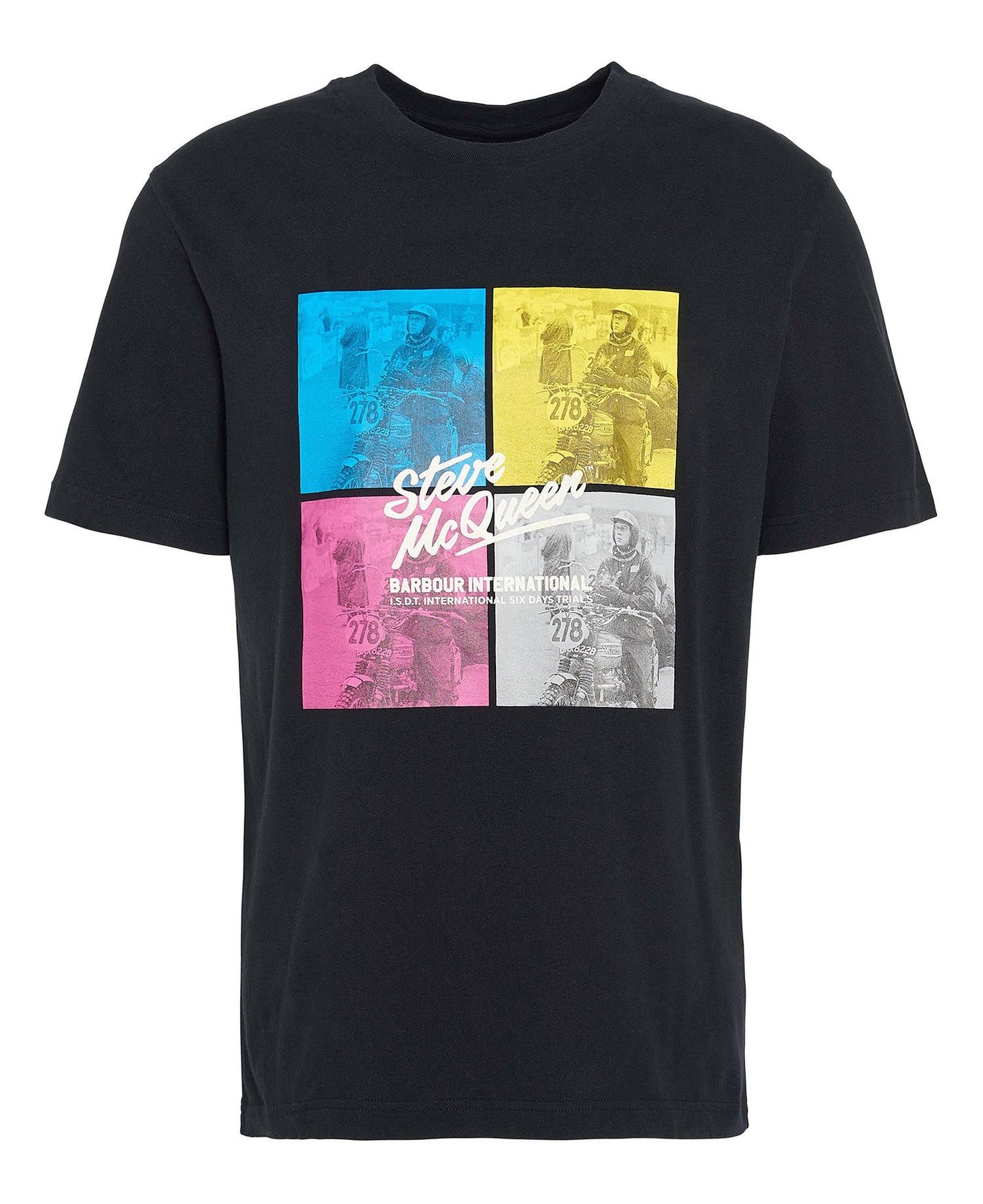 BARBOUR KEYPLATE T-SHIRT | BLACK