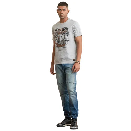 ROYAL ENFIELD KEEP RIDING T-SHIRT - GREY MELANGE