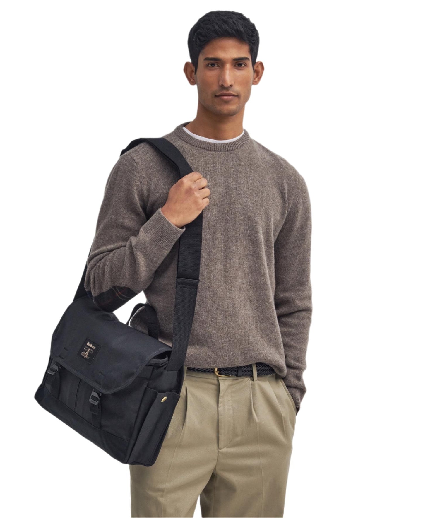 BARBOUR FIELD WAX MESSENGER BACKPACK | BLACK