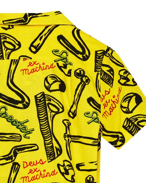 DEUS SPECTER TOOLS SS SHIRT - CANARY YELLOW