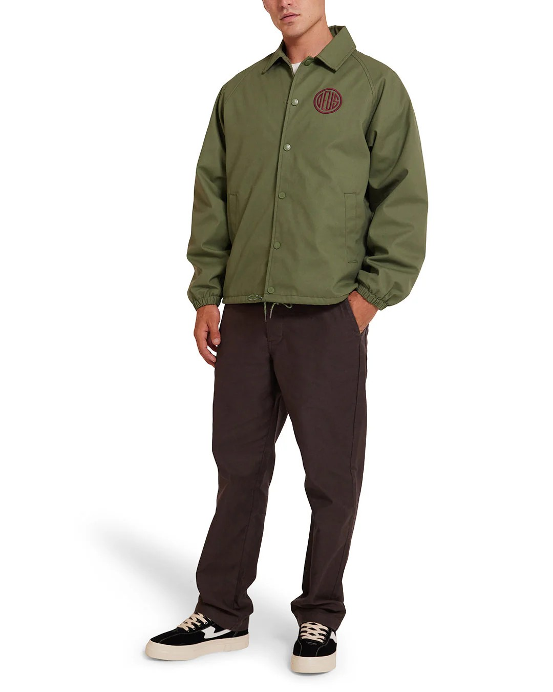 DEUS PILL LOGO COACH JACKET - PINE