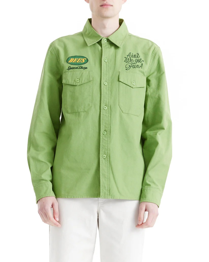 DEUS TIN LIZZIE SHIRT - TENDRIL GREEN