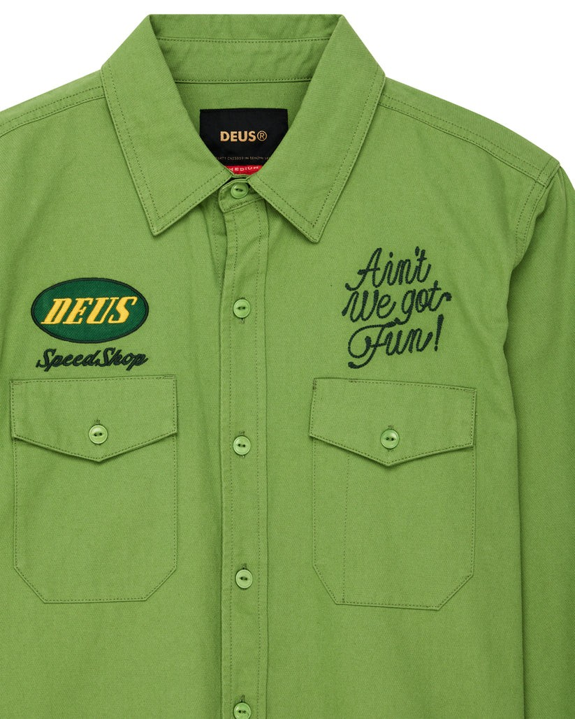 DEUS TIN LIZZIE SHIRT - TENDRIL GREEN