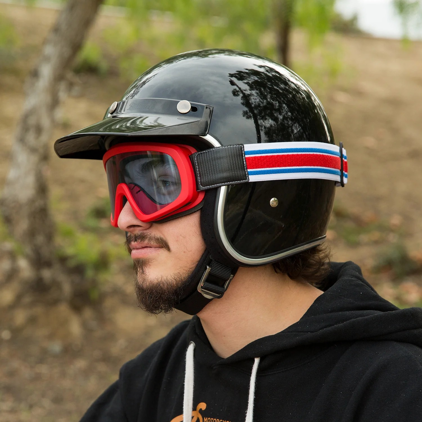 BILTWELL OVERLAND 2.0 - RACER GOGGLE RED/WHITE/BLUE
