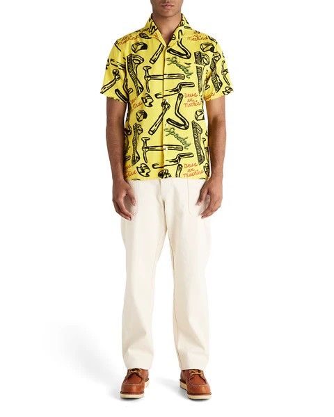 DEUS SPECTER TOOLS SS SHIRT - CANARY YELLOW