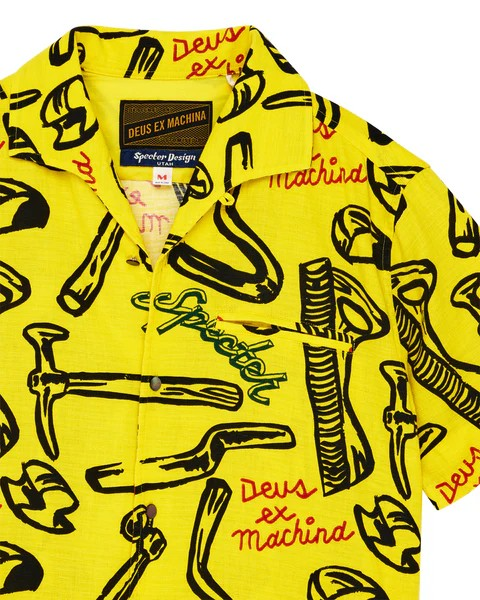 DEUS SPECTER TOOLS SS SHIRT - CANARY YELLOW