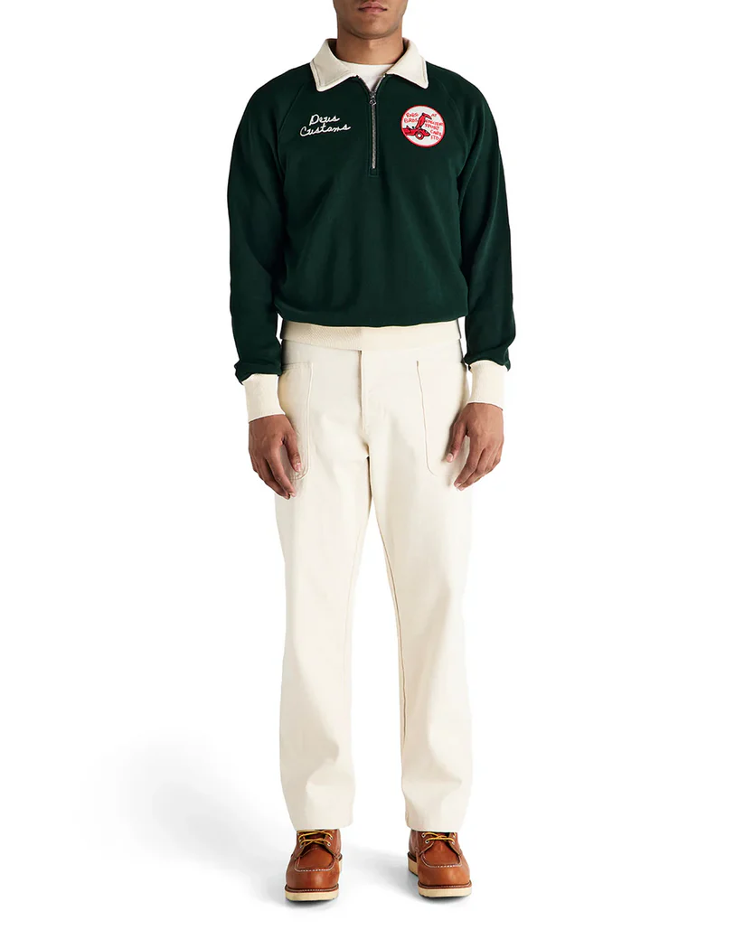 DEUS SPECTER ZIP SWEAT RACING - GREEN