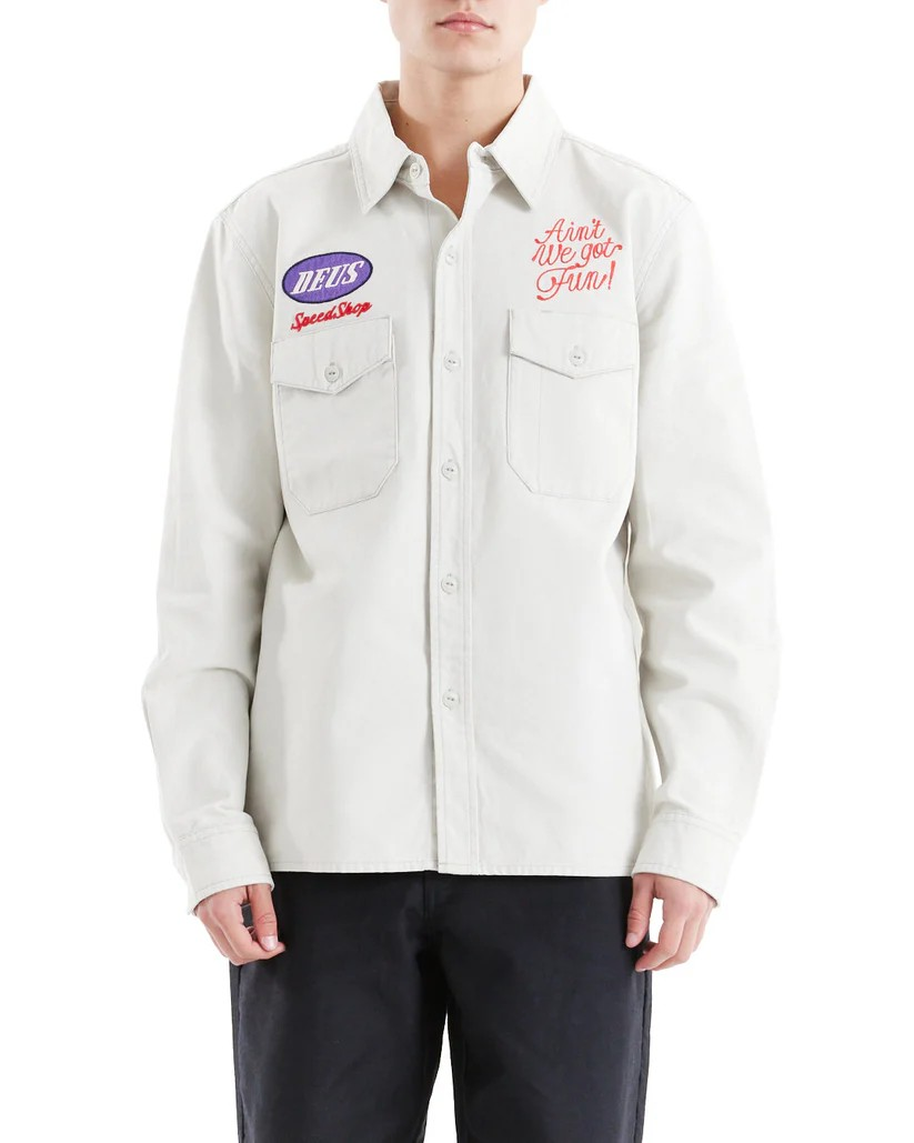 DEUS TIN LIZZIE SHIRT - DIRTY WHITE