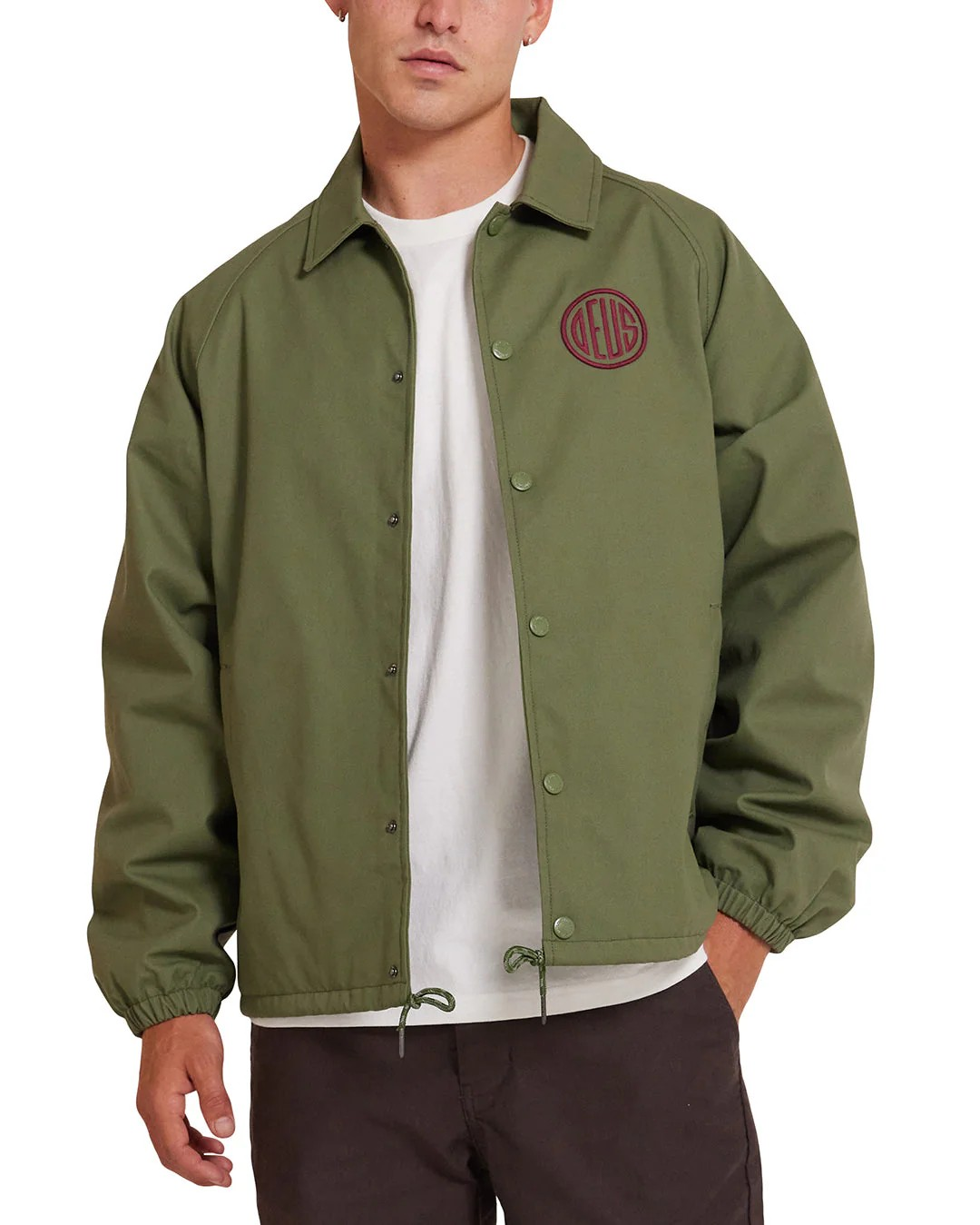 DEUS PILL LOGO COACH JACKET - PINE