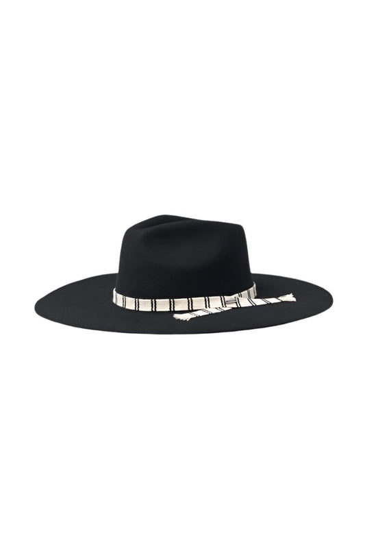 BRIXTON LEIGH FELT FEDORA BLACK