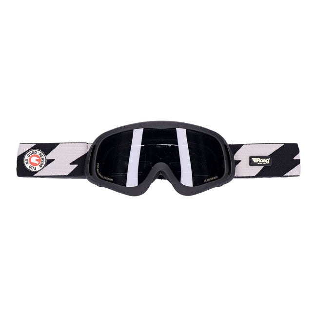 ROEG Goggle PERUNA GRAY BOLTS BLACK AND OFFWHITE/BLACK STRAP
