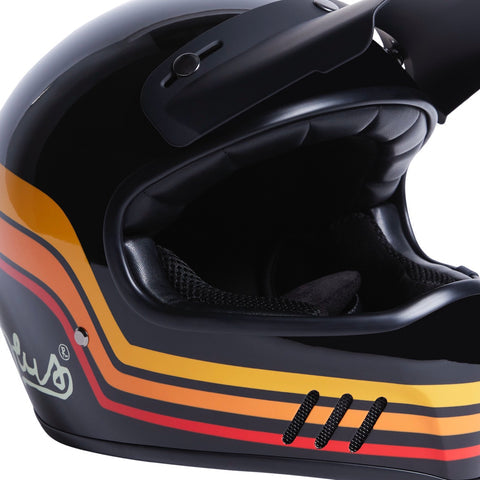 DEUS STRIPES HELMET - BLACK