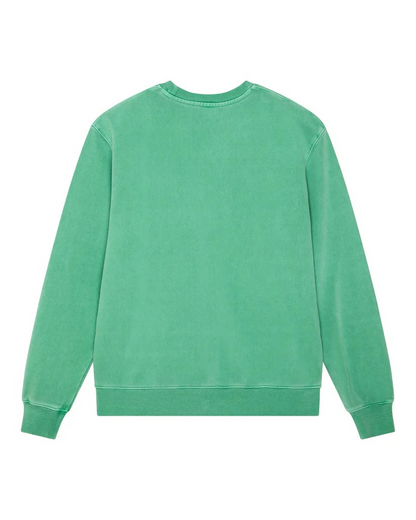 DEUS SHIELD GARMENT DYED CREW - SHALE GREEN
