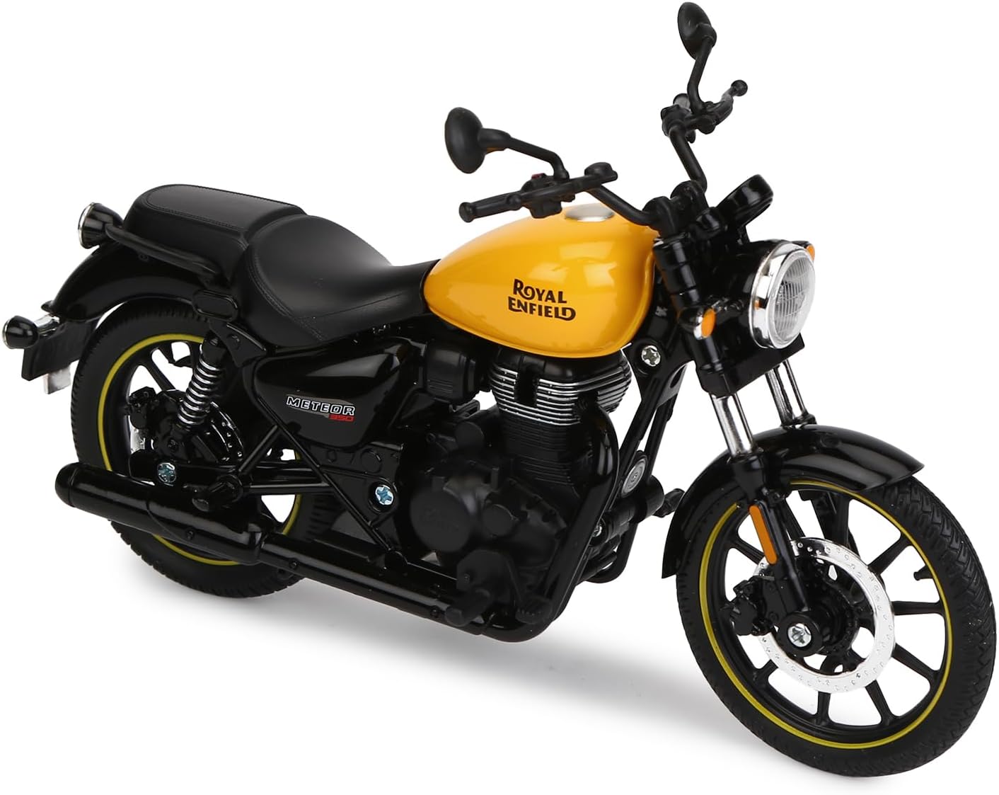 ROYAL ENFIELD METEOR 350 1:12 SCALE MODEL - FIREBALL YELLOW