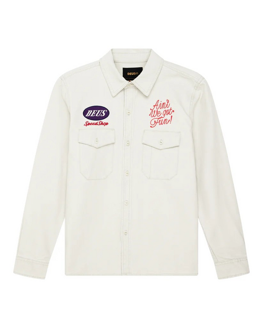 DEUS TIN LIZZIE SHIRT - DIRTY WHITE