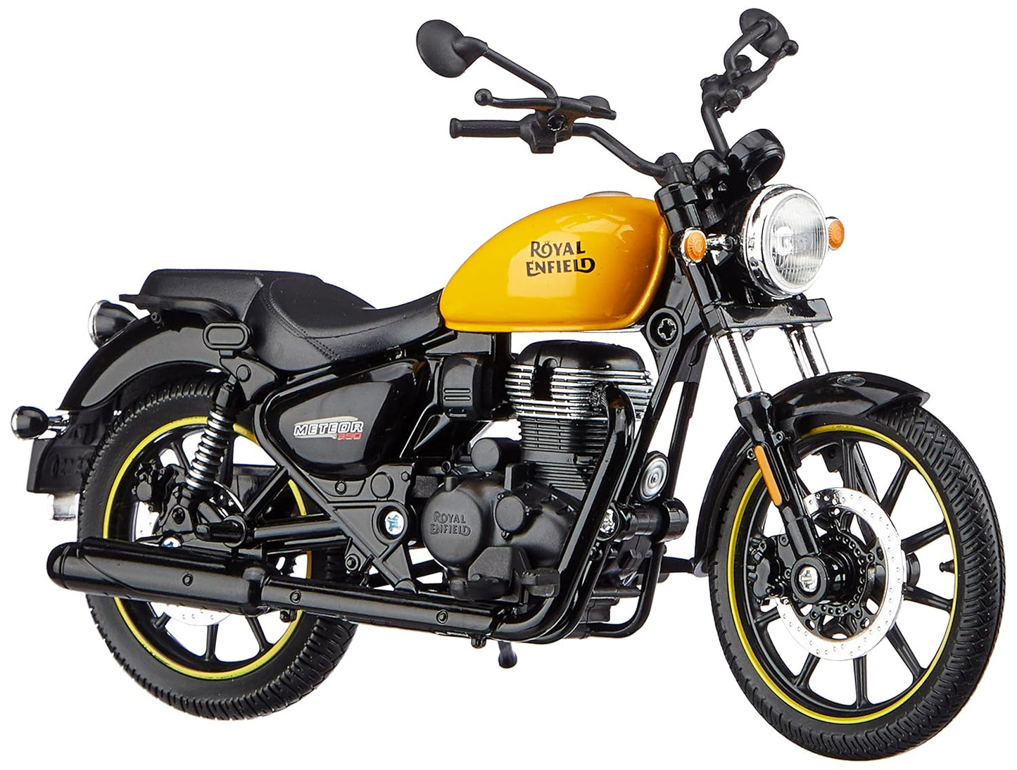 ROYAL ENFIELD METEOR 350 1:12 SCALE MODEL - FIREBALL YELLOW