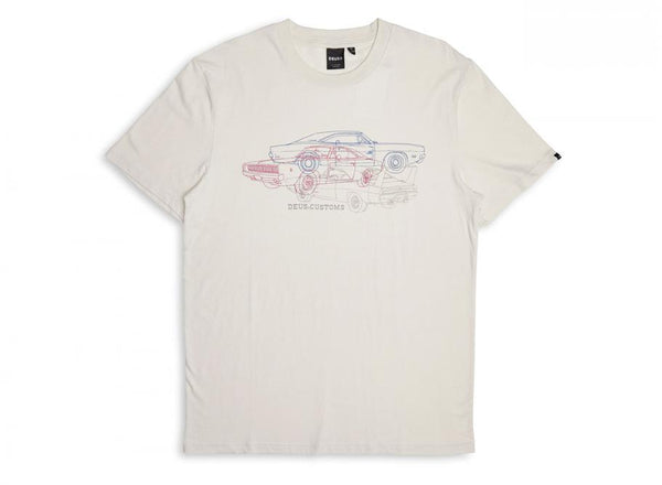 DEUS CHARGER TEE - VINTAGE WHITE