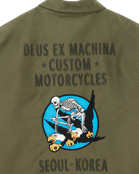 DEUS FUGAZI SOUVENIR JACKET - PINE GREEN