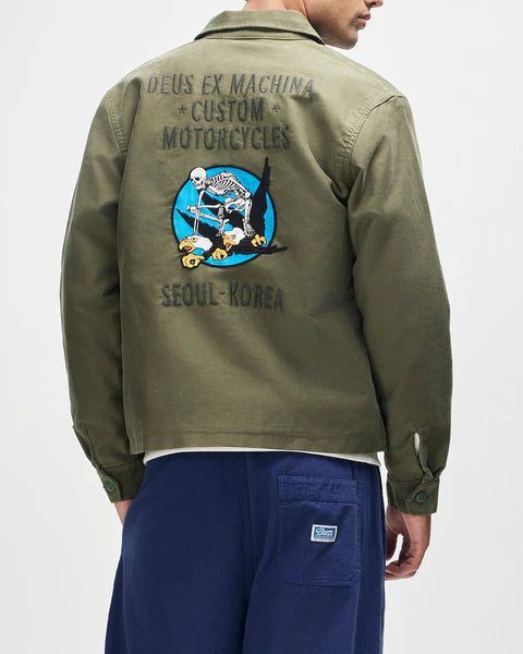 DEUS FUGAZI SOUVENIR JACKET - PINE GREEN