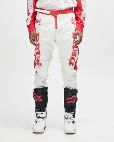 DEUS MX PANT - WHITE/RED