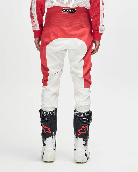 DEUS MX PANT - WHITE/RED