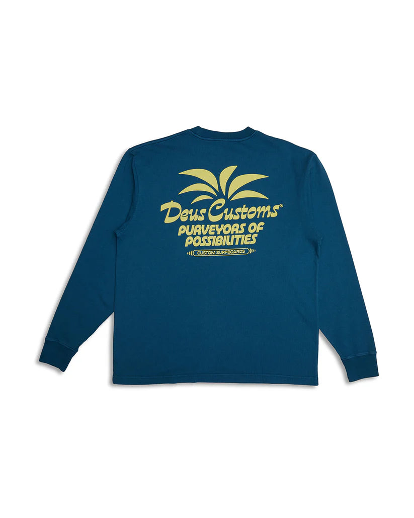 DEUS LAST RESORT LS TEE - MOROCCAN BLUE