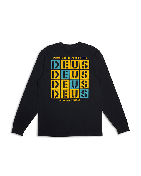 GOD TICTAC LS TEE - BLACK