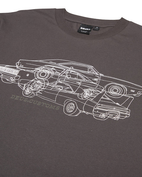 DEUS CHARGER TEE - ANTHRACITE