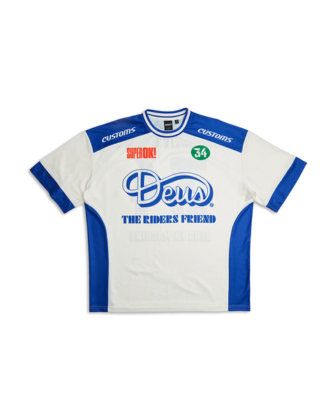 DEUS RANDY MOTO TEE - VINTAGE WHITE