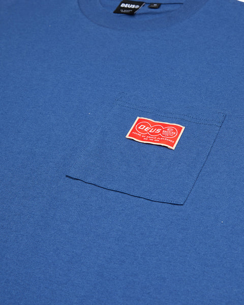 DEUS VENTURE POCKET TEE - DUSTY BLUE