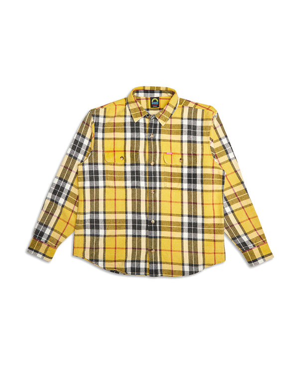 DEUS EX MACHINA VACAY CHECK SHIRT - LEMON