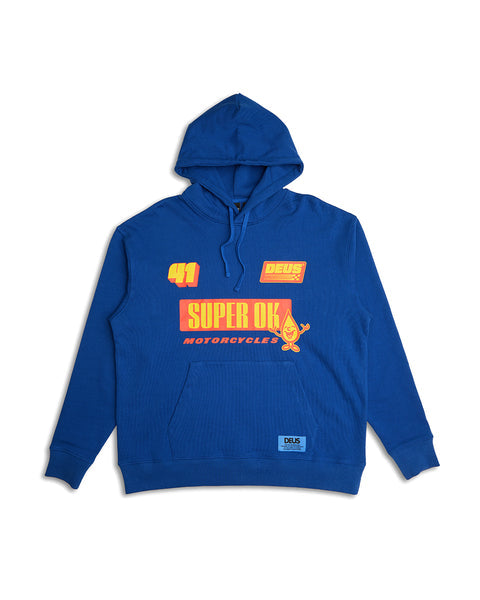 DEUS ASTON HOODIE TRUE - BLUE