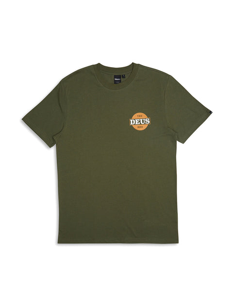 DEUS HOT STREAK TEE - LODEN GREEN