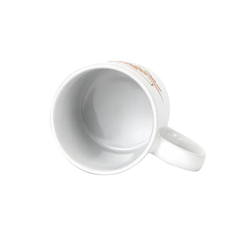 ROYAL ENFIELD ODE TO HISTORY MUG - WHITE & GOLD