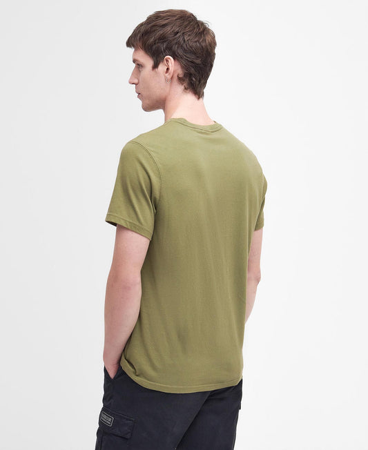 BARBOUR INTERNATIONAL SOCKET TEE - OLIVE BRANCH