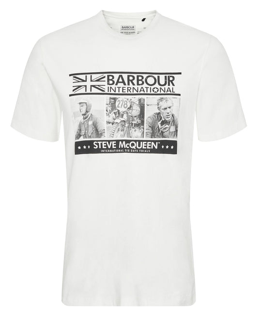 BARBOUR INTERNATIONAL CHARGE TEE - WHISPER WHITE