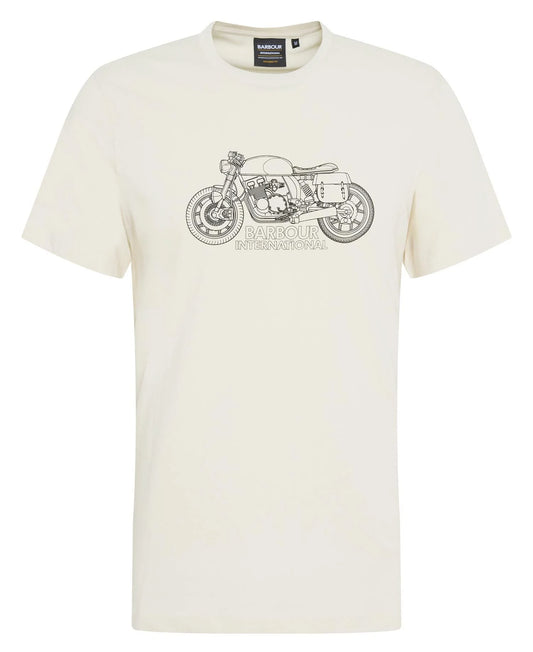 COLGROVE INTERNATIONAL BARBOUR MOTOR TEE - DOVE GRAY