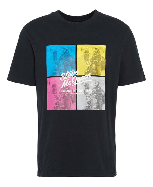 BARBOUR KEYPLATE T-SHIRT | BLACK