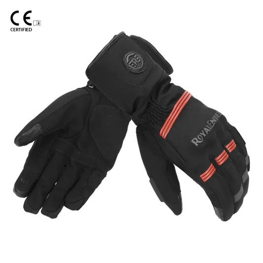 ROYAL ENFIELD BLIZZARD RIDING GLOVES - BLACK & RED
