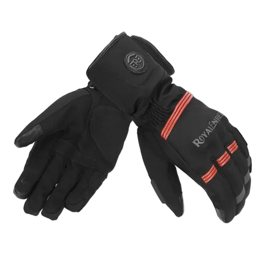 ROYAL ENFIELD BLIZZARD RIDING GLOVES - BLACK & RED