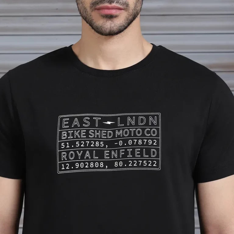 ROYAL ENFIELD x BSMC VIN PLATE T-SHIRT - BLACK