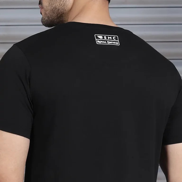 ROYAL ENFIELD x BSMC VIN PLATE T-SHIRT - BLACK