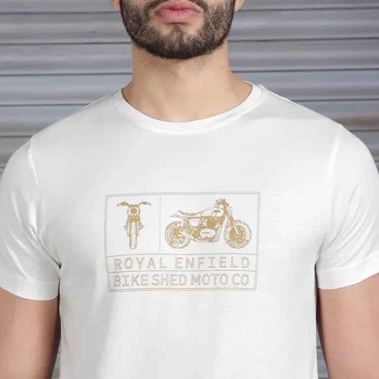 ROYAL ENFIELD x BSMC ASPECT T-SHIRT - WHITE