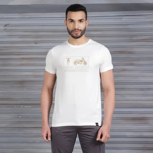 ROYAL ENFIELD x BSMC ASPECT T-SHIRT - WHITE