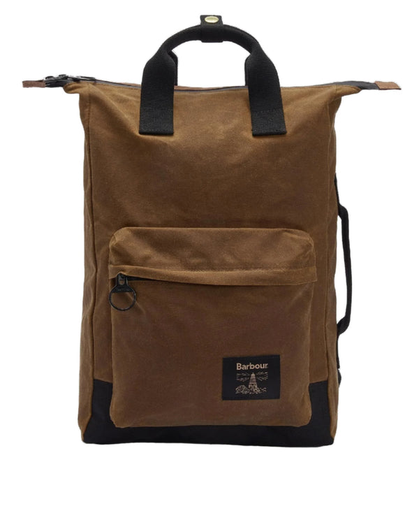 BARBOUR FIELD WAX BACKPACK | TAN-BLACK